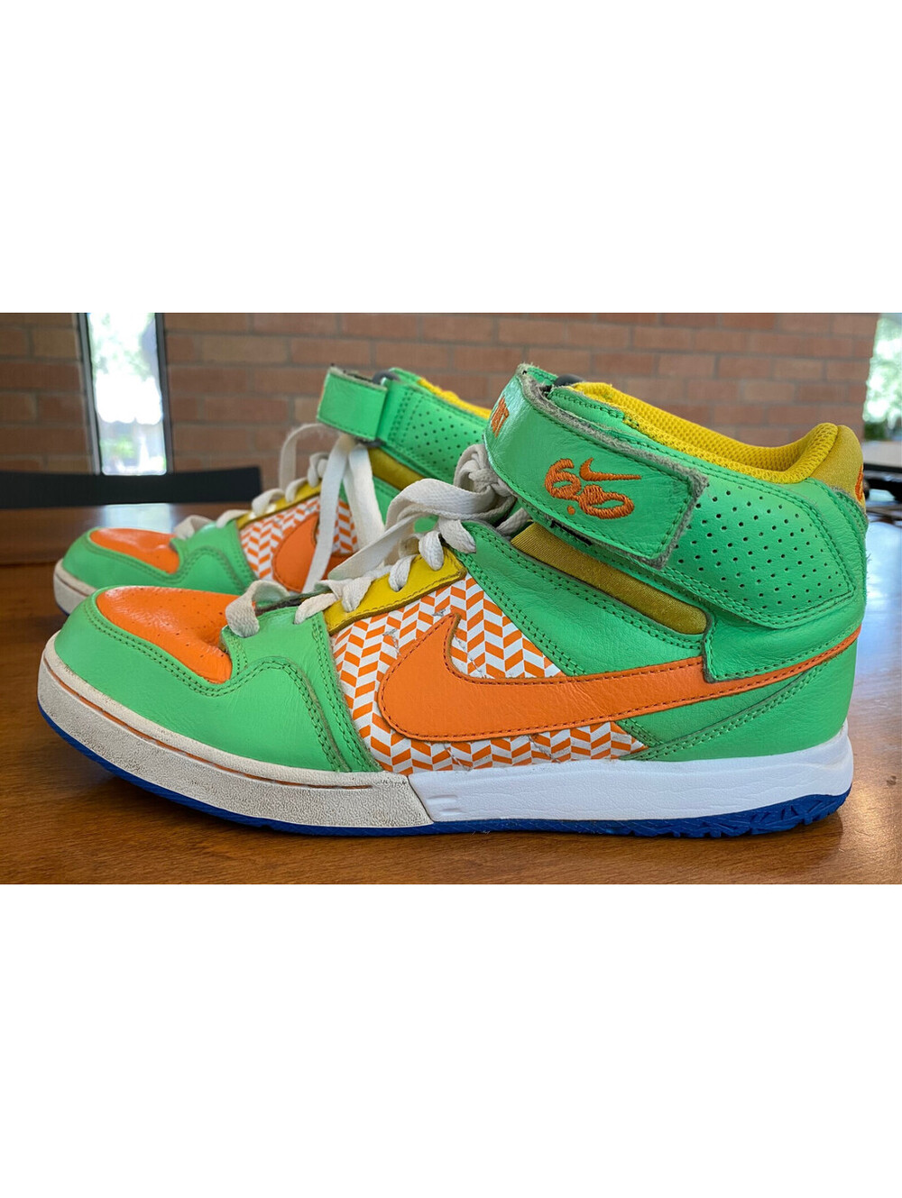 Nike ID 6.0 ZOOM AIR Texas Kappa Delta Sorority HIGH TOP LEATHER SNEAKERS Sz 8.5